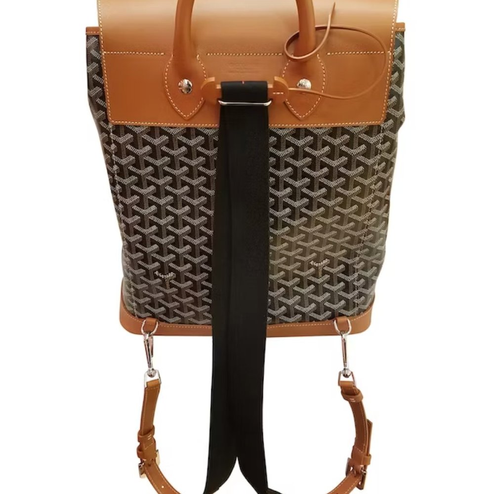 Goyard Alpin Backpack Goyardine Black/Tan - Picture 2 of 3